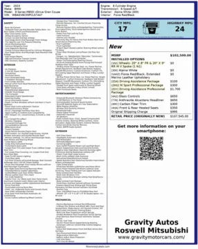 Another view of 2023 BMW 8 Series M850i xDrive Gran Coupe for sale in Roswell, GA at Gravity Autos Roswell