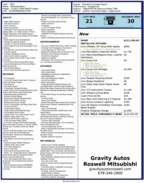 Another view of 2022 Mercedes-Benz S-Class S 500 for sale in Roswell, GA at Gravity Autos Roswell