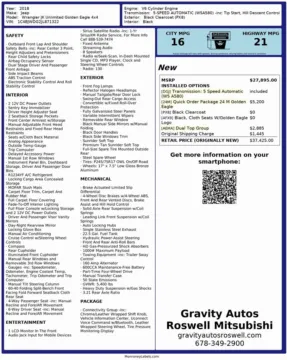 Another view of 2018 Jeep Wrangler JK Unlimited Sport for sale in Roswell, GA at Gravity Autos Roswell