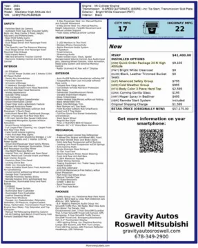 Another view of 2021 Jeep Gladiator High Altitude for sale in Roswell, GA at Gravity Autos Roswell