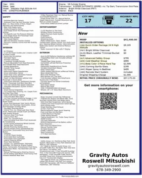 Another view of 2021 Jeep Gladiator High Altitude for sale in Roswell, GA at Gravity Autos Roswell