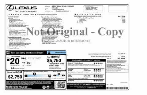 Another view of 2023 Lexus IS for sale in Roswell, GA at Gravity Autos Roswell