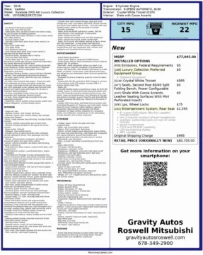 Another view of 2016 Cadillac Escalade Luxury for sale in Roswell, GA at Gravity Autos Roswell