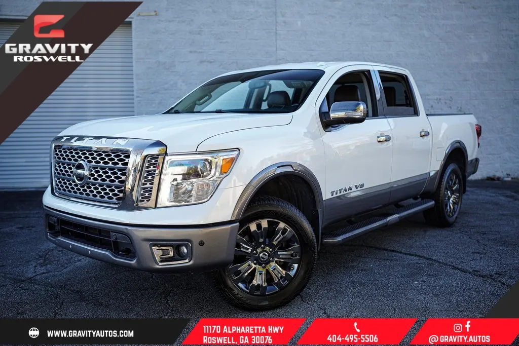 White 2018 Nissan Titan Platinum Reserve for sale in Roswell, GA