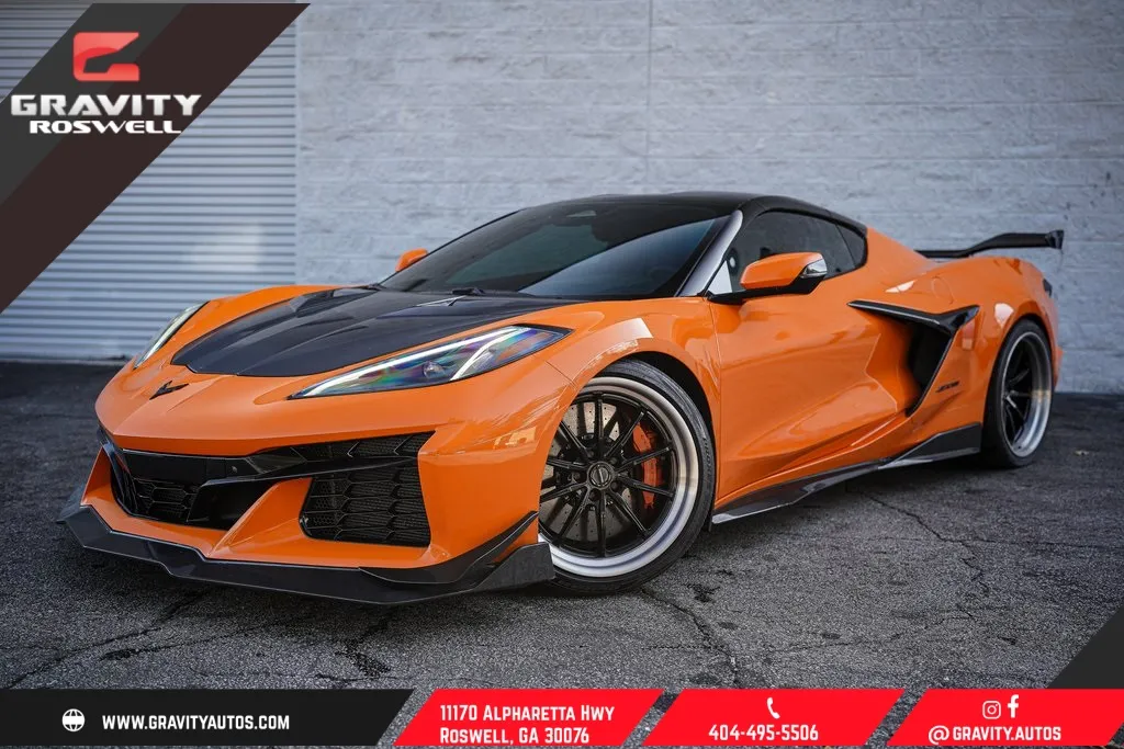Orange 2024 Chevrolet Corvette Z06 for sale in Roswell, GA