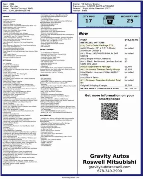 Another view of 2022 Chrysler Pacifica Touring L for sale in Roswell, GA at Gravity Autos Roswell