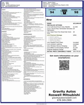 Another view of 2023 BMW i4 eDrive35 for sale in Roswell, GA at Gravity Autos Roswell