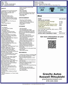 Another view of 2016 Lexus IS 200t for sale in Roswell, GA at Gravity Autos Roswell