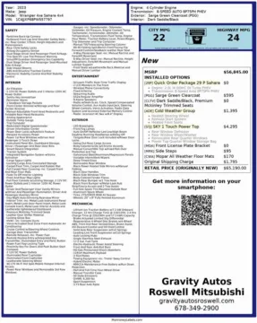 Another view of 2023 Jeep Wrangler Sahara 4xe for sale in Roswell, GA at Gravity Autos Roswell