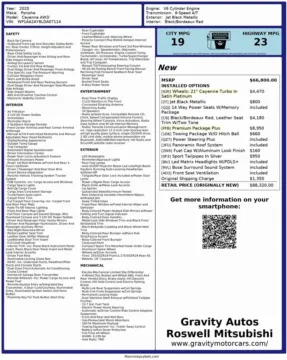 Another view of 2020 Porsche Cayenne for sale in Roswell, GA at Gravity Autos Roswell