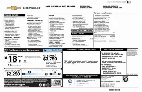 Another view of 2021 Chevrolet Suburban Premier for sale in Roswell, GA at Gravity Autos Roswell