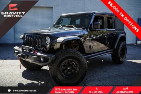 Black 2021 Jeep Wrangler Unlimited Rubicon for sale in Roswell, GA