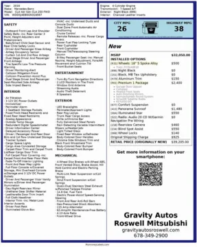 Another view of 2016 Mercedes-Benz CLA 250 for sale in Roswell, GA at Gravity Autos Roswell