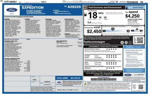 Another view of 2023 Ford Expedition Platinum for sale in Roswell, GA at Gravity Autos Roswell