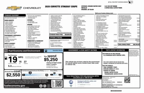 Another view of 2020 Chevrolet Corvette Stingray for sale in Roswell, GA at Gravity Autos Roswell