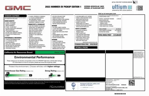 Another view of 2023 GMC Hummer EV Pickup 3X for sale in Roswell, GA at Gravity Autos Roswell