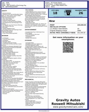 Another view of 2018 Acura MDX 3.5L for sale in Roswell, GA at Gravity Autos Roswell