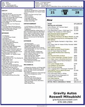 Another view of 2019 Porsche 718 Cayman GTS for sale in Roswell, GA at Gravity Autos Roswell