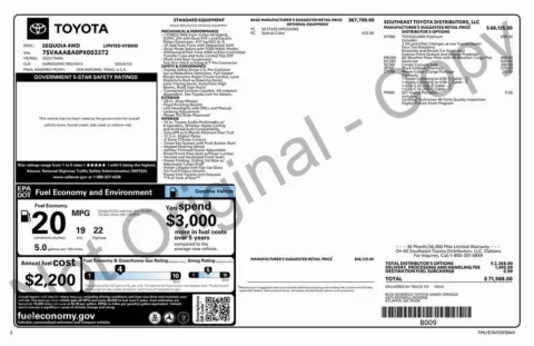 Another view of 2023 Toyota Sequoia Limited for sale in Roswell, GA at Gravity Autos Roswell