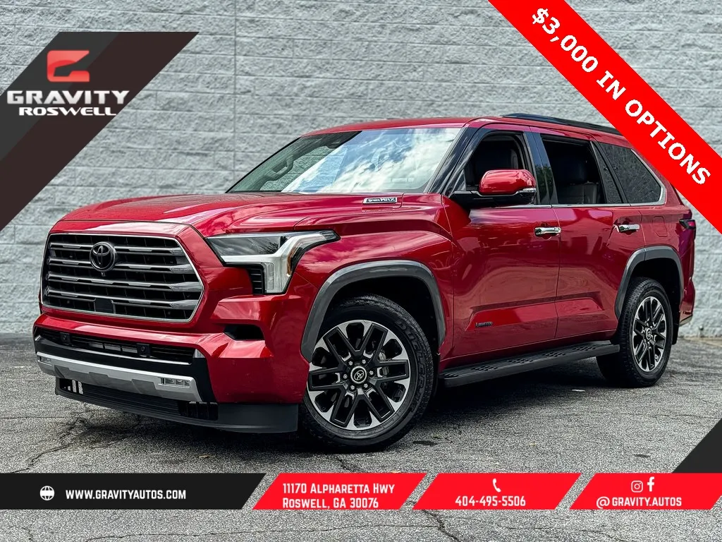 Red 2023 Toyota Sequoia Limited for sale in Roswell, GA