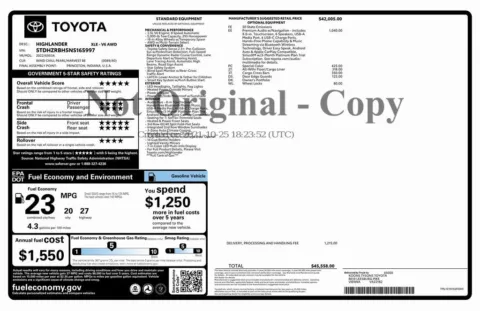 Another view of 2022 Toyota Highlander XLE for sale in Roswell, GA at Gravity Autos Roswell