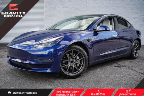 Blue 2021 Tesla Model 3 Standard Range Plus for sale in Roswell, GA