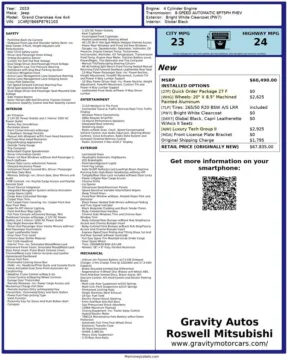 Another view of 2023 Jeep Grand Cherokee 4xe for sale in Roswell, GA at Gravity Autos Roswell