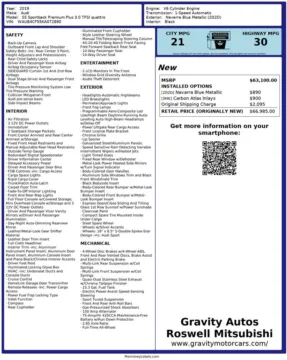 Another view of 2019 Audi S5 Sportback Premium Plus for sale in Roswell, GA at Gravity Autos Roswell