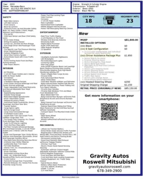 Another view of 2023 Mercedes-Benz GLS 450 for sale in Roswell, GA at Gravity Autos Roswell