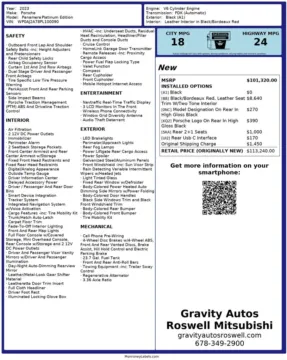 Another view of 2023 Porsche Panamera Platinum Edition for sale in Roswell, GA at Gravity Autos Roswell