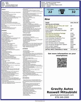 Another view of 2024 BMW 2 Series M240i for sale in Roswell, GA at Gravity Autos Roswell