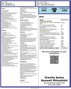 Another view of 2023 Mercedes-Benz EQS 450 for sale in Roswell, GA at Gravity Autos Roswell
