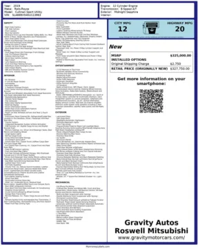 Another view of 2019 Rolls-Royce Cullinan for sale in Roswell, GA at Gravity Autos Roswell