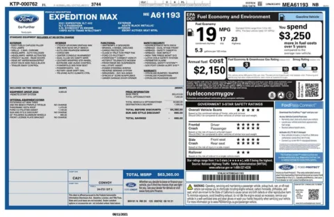 Another view of 2021 Ford Expedition Max XLT for sale in Roswell, GA at Gravity Autos Roswell