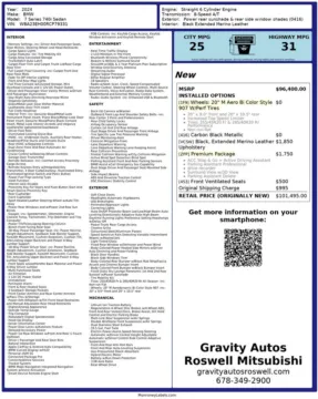 Another view of 2024 BMW 7 Series 740i for sale in Roswell, GA at Gravity Autos Roswell