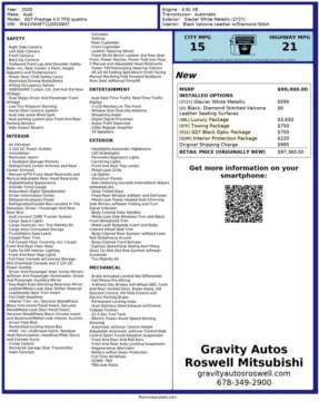 Another view of 2020 Audi SQ7 Prestige for sale in Roswell, GA at Gravity Autos Roswell