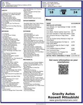 Another view of 2023 Porsche Panamera E-Hybrid 4 for sale in Roswell, GA at Gravity Autos Roswell