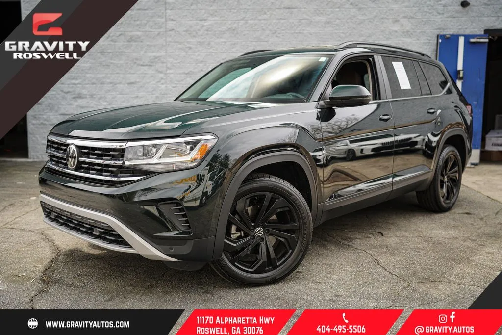 Green 2022 Volkswagen Atlas 2.0T SE w/Technology for sale in Roswell, GA