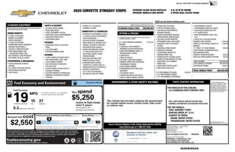 Another view of 2020 Chevrolet Corvette Stingray for sale in Roswell, GA at Gravity Autos Roswell