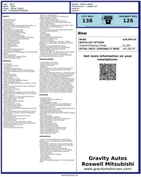 Another view of 2023 Tesla Model 3 for sale in Roswell, GA at Gravity Autos Roswell