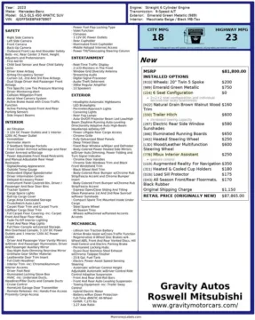 Another view of 2023 Mercedes-Benz GLS 450 for sale in Roswell, GA at Gravity Autos Roswell