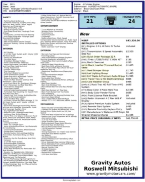 Another view of 2021 Jeep Wrangler Unlimited Rubicon for sale in Roswell, GA at Gravity Autos Roswell