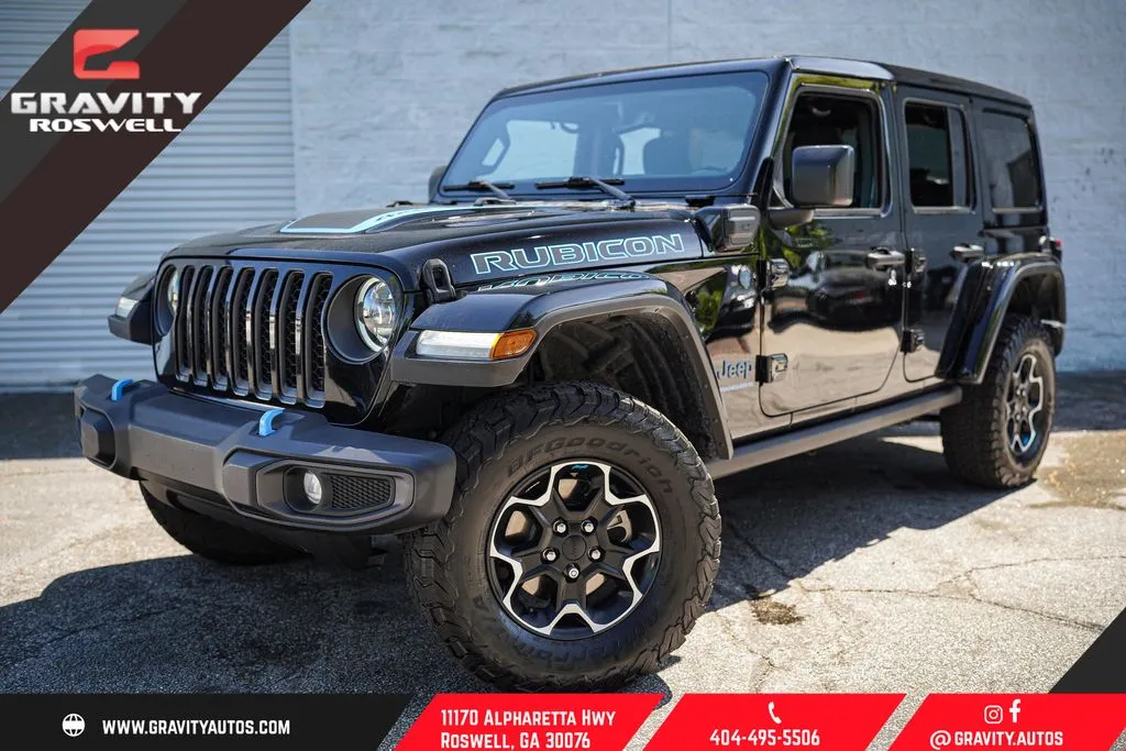 Black 2023 Jeep Wrangler Rubicon 4xe for sale in Roswell, GA