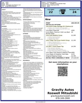 Another view of 2023 Jeep Wrangler Rubicon 4xe for sale in Roswell, GA at Gravity Autos Roswell