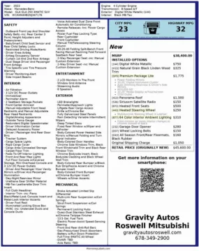 Another view of 2022 Mercedes-Benz GLA 250 for sale in Roswell, GA at Gravity Autos Roswell