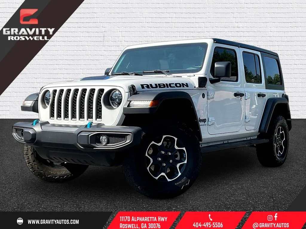 White 2023 Jeep Wrangler Rubicon 4xe for sale in Roswell, GA