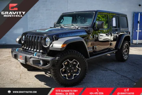 Black 2023 Jeep Wrangler Rubicon 4xe for sale in Roswell, GA