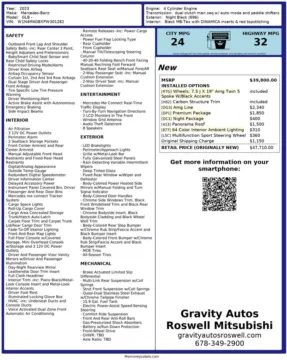 Another view of 2023 Mercedes-Benz GLB 250 for sale in Roswell, GA at Gravity Autos Roswell