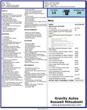 Another view of 2022 Porsche Cayenne Coupe Turbo for sale in Roswell, GA at Gravity Autos Roswell