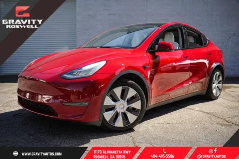Red 2021 Tesla Model Y Long Range for sale in Roswell, GA
